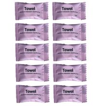 FYOLI Travel Compressed Disposable Towel Cloth Wipes - Pack of 10