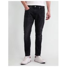 U.S. Polo Assn. Denim Co. Mens Black Solid Plain Jeans