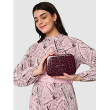 Caprese Women Cortney Purple Small Vanity Jewellery Box for Jewellery