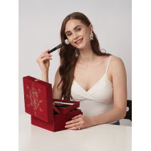Caprese Women Siji Tresna Red Medium Vanity Jewellery Box for Jewellery