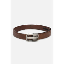 Peter England Men Brown Textured Genuine Leather Belt