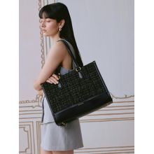 MIRAGGIO Cher Tweed 14 Inch Laptop Tote Bag - Black (L)