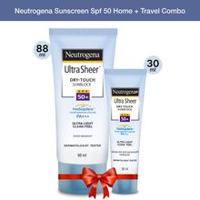 Neutrogena Sunscreen Spf 50 Home + Travel Combo