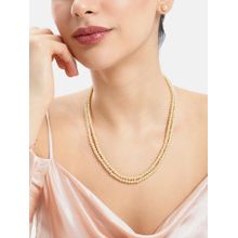 Estele Adjustable Dazzling Gold 2 Layer Pearl Jewellery Set