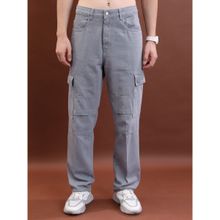 HIGHLANDER Men Relaxed Fit Clean Look Cotton Cargo Jeans