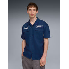 Puma Men Navy Blue FAST & FURIOUS Typo Relaxed Fit Shirt