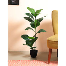 Home Bloom Garden Artificial Rubber Plant, Fake Cane Palm Silk Tree Indoor Outdoor