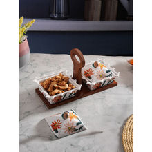 Trovea's Cocolid Fine Porcelain Twin Snacks Bowls with Tray (Set Of 3)