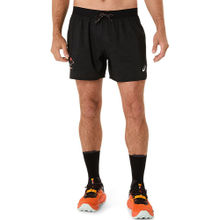 ASICS Men Black Fuji Trail All Over Print 5In Running Shorts
