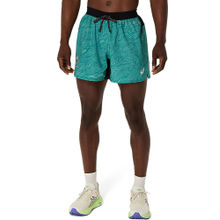 ASICS Men Green Fuji Trail All Over Print 5In Running Shorts