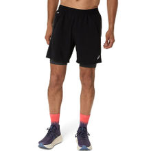 ASICS Men Black Road 2N1 7In Running Shorts