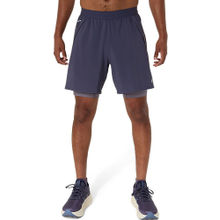 ASICS Men Purple Road 2N1 7In Running Shorts