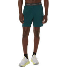 ASICS Men Green Acti Breeze Vented Knit 7In Training Shorts