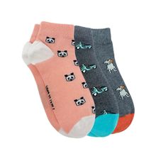 Mint & Oak Top Sellling Ankle Length Pack of 3 Socks for Men - Multi-Color (Free Size)