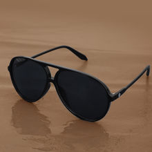 Carlton London Mens Black Toned UV Protected Oversized Sunglasses CLSM169