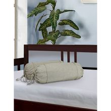 SHADES OF LIFE Plain Bolster Cover- Khaki