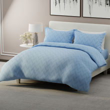 Boutique Living Radiance Queensberry 800 TC Cotton Blend Blue King Bedsheet with 2 Pillow Covers