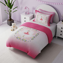Boutique Living Rock & Room 300 TC Cotton Pink Single Bedsheet with 1 Pillow Cover
