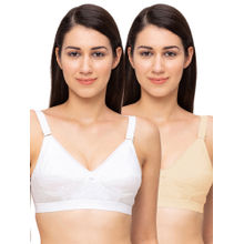 Juliet Womens Non Padded Non Wired Bra Combo Chapali White Skin
