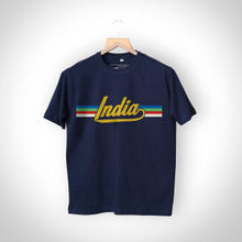 A47 Navy Blue India Retro T-Shirt - Unisex