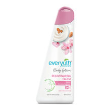 Everyuth Naturals Body Lotion - Rejuvenating Flora with 100% Nautral Almond Milk, Non Sticky, Daily