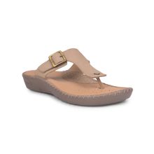 Scholl Women Slip On Beige Sandals