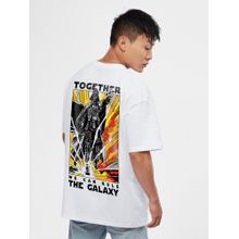 The Souled Store Men Official Star Wars Rule The Galaxy White Oversized T-Shirts