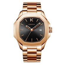 Kredo Men OTUS² Rose Black Japanese Quartz Time and Date Movement Analogue Watch