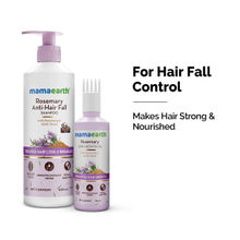 Mamaearth Rosemary Shampoo & Hair Oil Combo Reduces Hair Fall & Boosts Growth with Methi Dana