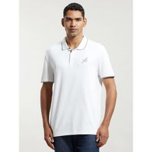 Jockey 3911 Men Super Combed Cotton Rich Solid Half Sleeve Polo T-Shirt - White