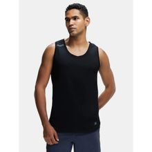 Jockey MV06 Men Super Combed Cotton Solid Active Wear Tank Top - Black