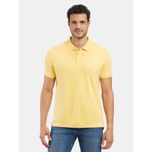 Jockey 3912 Men Super Combed Cotton Rich Solid Half Sleeve Polo T-Shirt - Corn Silk