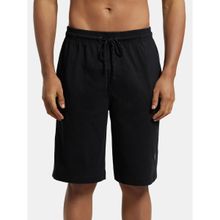 Jockey 9426 Men Super Combed Cotton Rich Regular Fit Shorts - Black