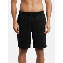 Jockey AM12 Men Super Combed Cotton Straight Fit Shorts - Black