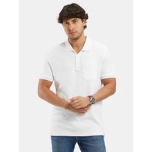 Jockey 3913 Men Super Combed Cotton Solid Half Sleeve Polo T-Shirt - White