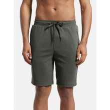 Jockey AM14 Men Super Combed Cotton Rich Straight Fit Shorts - Deep Olive