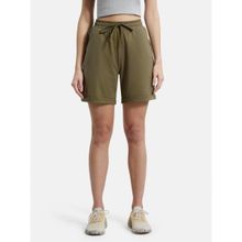 Jockey Aw23 Womens Super Combed Cotton Rich Regular Fit Shorts - Burnt Olive