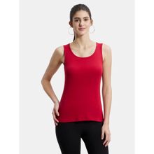 Jockey A113 Womens Super Combed Cotton Rib Slim Fit Solid Tank Top - Jester Red