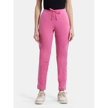 Jockey 1301 Women Super Combed Cotton Elastane Trackpants - Ibis Rose Melange