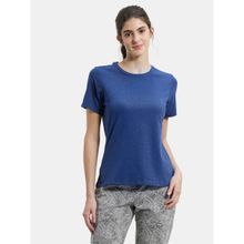 Jockey Medieval Blue Melange Round Neck T-Shirt Style Number-1515