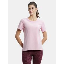 Jockey Pink Lady Melange Round Neck T-Shirt Style Number-1515
