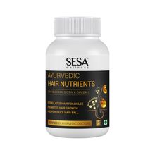 SESA DHT Blocker Ayurvedic Hair Nutrients Biotin Vitamins 60 Capsules Omega-3 & Flaxseeds 100% Veg