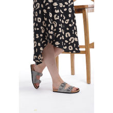 Zori World Supernova - Corkbed Embellished Silver Flats