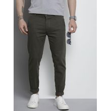 The Indian Garage Co Men Slim Fit Mid-Rise Solid Grey Chinos