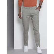 The Indian Garage Co Men Slim Fit Mid-Rise Solid Grey Chinos