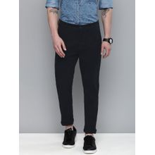 The Indian Garage Co Men Slim Fit Mid-Rise Solid Navy Blue Chinos