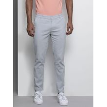 The Indian Garage Co Men Slim Fit Mid-Rise Solid Blue Chinos