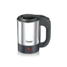Prestige 700W Electric Travel Kettle 0.5L V2 Concealed Element Auto Cutoff Silver & Black