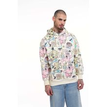 Bonkers Corner Off White SpongeBob All Over Graphic Printed Hoodie