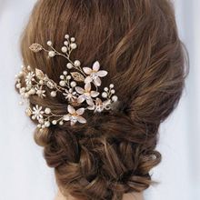 Yellow Chimes Women Gold Toned & White Embellished Tiara